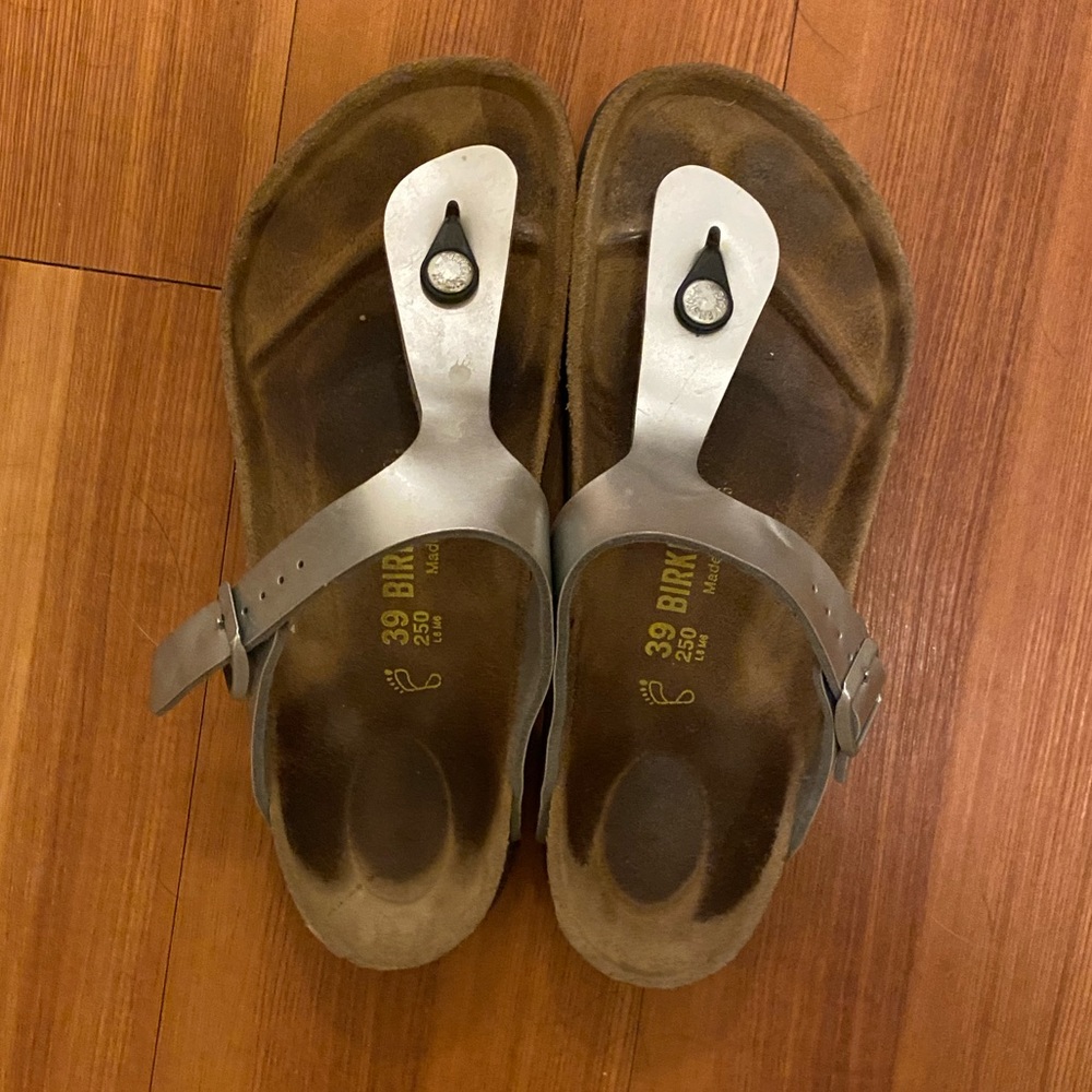Silver Birkenstocks
